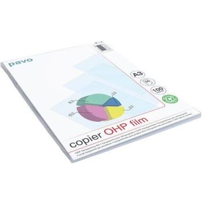 Pavo Kopierpapier, Folie DIN A3 Transparent Copier OHP (A3, 50 Blätter) Pavo Kopierpapier, Folie DIN A3 Transparent Copier OHP (A3, 50 Blätter)