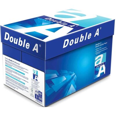 Double A, Kopierpapier, Kopierpapier weiss A3 80g Packung 500 Blatt (A3, 500 Blätter, 80 g/m²) Double A, Kopierpapier, Kopierpapier weiss A3 80g Packung 500 Blatt (A3, 500 Blätter, 80 g/m²)