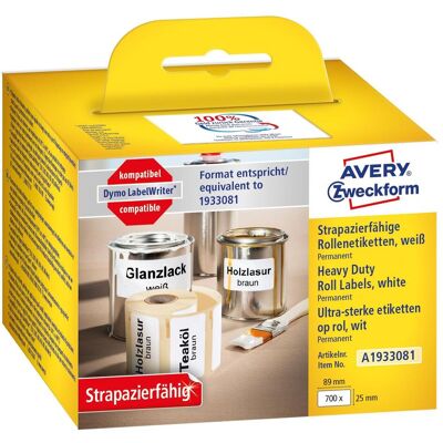 Avery Etikettenrolle, Rollen-Etiketten (25 mm) Avery Etikettenrolle, Rollen-Etiketten (25 mm)