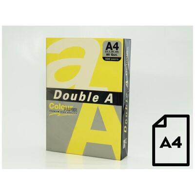 Double A, Kopierpapier, Colour paper, 80g, A4, 500 sheets, Lemon (A4, 80 g/m²) Double A, Kopierpapier, Colour paper, 80g, A4, 500 sheets, Lemon (A4, 80 g/m²)