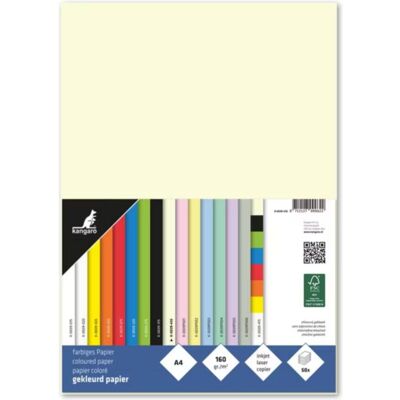 Kangaro, Kopierpapier, Multifunktionspapier, DIN A4, 160 g/qm, beige beidseitig bedruckbar, holzfrei, chlorfrei gebleicht (A4, 50 Blätter, 160 g/m²) Kangaro, Kopierpapier, Multifunktionspapier, DIN A4, 160 g/qm, beige beidseitig bedruckbar, holzfrei, chlorfrei gebleicht (A4, 50 Blätter, 160 g/m²)