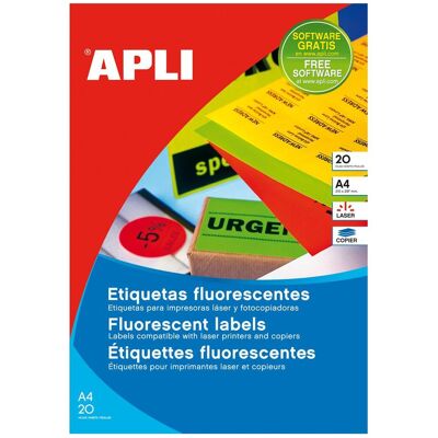 Agipa, Etiketten, Adress-Etiketten, 64 x 33,9 mm, neongelb Agipa, Etiketten, Adress-Etiketten, 64 x 33,9 mm, neongelb