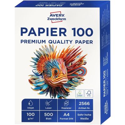 Avery Dennison, Kopierpapier, Bright White Inkjet Papier A4 500 Sheets, Tintenstrahldrucker, A4 (210x297 mm), Satinmatt, 500 (100 g/m²) Avery Dennison, Kopierpapier, Bright White Inkjet Papier A4 500 Sheets, Tintenstrahldrucker, A4 (210x297 mm), Satinmatt, 500 (100 g/m²)