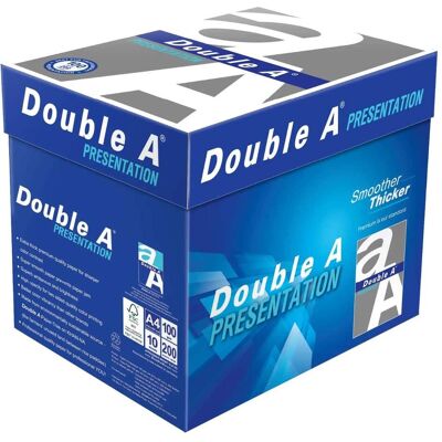 Double A, Kopierpapier, Presentation Box A4 Kopierpapier 100 Gramm (A4, 200 Blätter, 100 g/m²) Double A, Kopierpapier, Presentation Box A4 Kopierpapier 100 Gramm (A4, 200 Blätter, 100 g/m²)