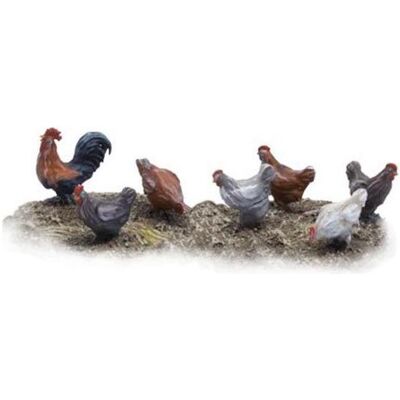 Tabletop-Art Miniaturen-Set Hühner und Hahn – Set 1 7 Teile (Kunststoff) Tabletop-Art Miniaturen-Set Hühner und Hahn – Set 1 7 Teile (Kunststoff)
