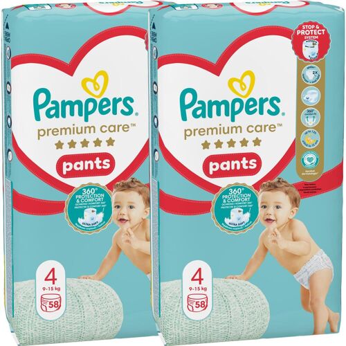 Pampers Windel-Höschen Premium Care, Grösse 4, 116 Windeln, 9-15 kg (Gr. 4, 116 Stück)