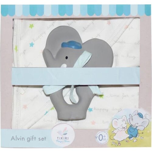 Tikiri, Beissring, Geschenkset Alvin mit Tuch & Beissring