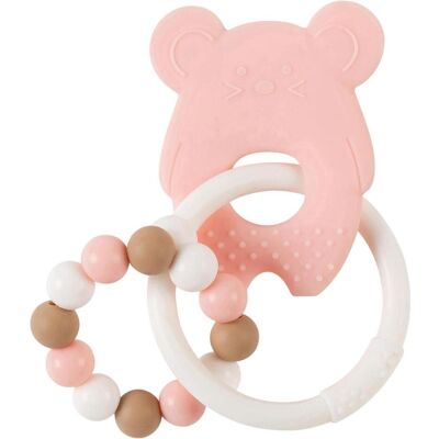 Nattou Pink Baby Beißring - Kaustier für 4+ Monate Nattou Pink Baby Beißring - Kaustier für 4+ Monate