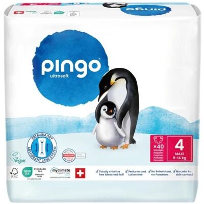 Pingo Ökowindeln (Gr. 4, Tragepack, 40 Stk.) Pingo Ökowindeln (Gr. 4, Tragepack, 40 Stk.)