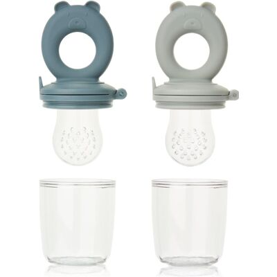 Liewood Miranda Food Feeder 2er-Pack - Blau/Dove Blau - Baby-Futterspender Liewood Miranda Food Feeder 2er-Pack - Blau/Dove Blau - Baby-Futterspender
