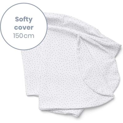 Doomoo, Stillkissen, Softy Nursing Pillow Cover, silver dots Doomoo, Stillkissen, Softy Nursing Pillow Cover, silver dots
