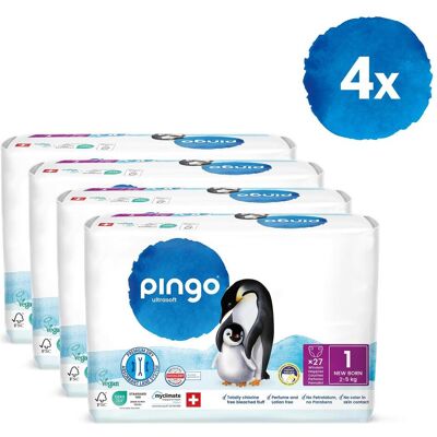 Pingo Ökowindeln (Gr. 1, Halbmonatsbox, 108 Stk.) Pingo Ökowindeln (Gr. 1, Halbmonatsbox, 108 Stk.)
