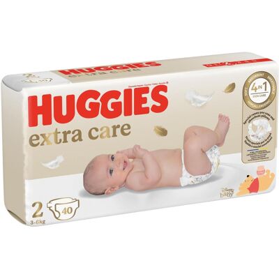 2x Huggies Extra Care (Monatsbox, 40 Stk.) 2x Huggies Extra Care (Monatsbox, 40 Stk.)