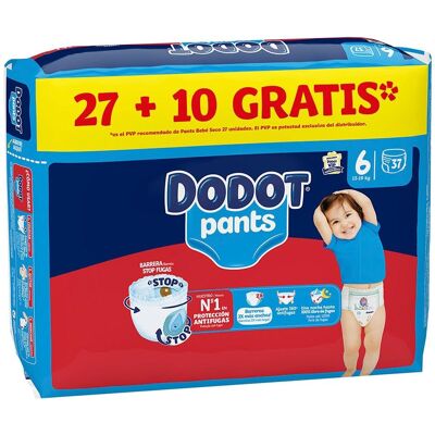 Dodot HOSEN Windelhöschen Grösse 6, ab 15 kg, 37 Stück (Gr. 6, Tragepack, 37 Stk.) Dodot HOSEN Windelhöschen Grösse 6, ab 15 kg, 37 Stück (Gr. 6, Tragepack, 37 Stk.)
