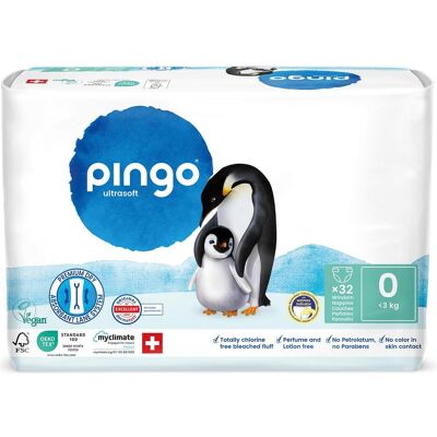2x Pingo Ökowindeln (Gr. 0, Tragepack, 32 Stk.) 2x Pingo Ökowindeln (Gr. 0, Tragepack, 32 Stk.)