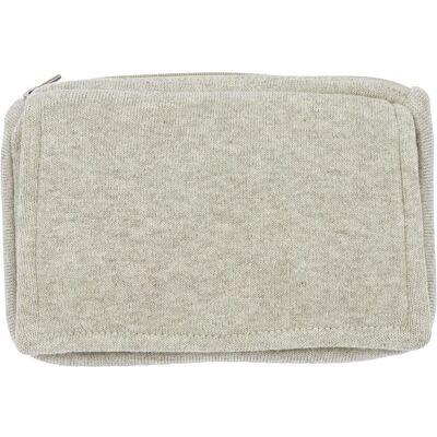 Meyco Feuchttücheretui Knit basic sand melange Meyco Feuchttücheretui Knit basic sand melange