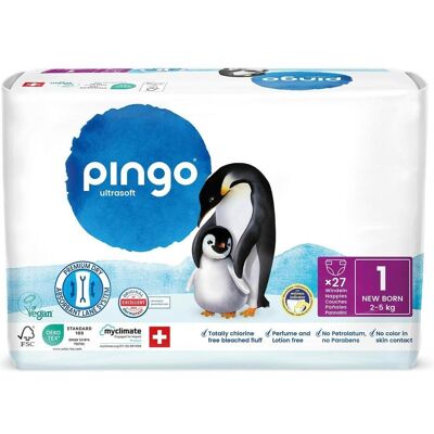2x Pingo Ökowindeln (Gr. 1, Tragepack, 27 Stk.) 2x Pingo Ökowindeln (Gr. 1, Tragepack, 27 Stk.)