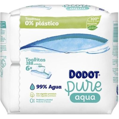 Dodot Baby Aqua Plastikfreie Tücher - 6er Pack Dodot Baby Aqua Plastikfreie Tücher - 6er Pack