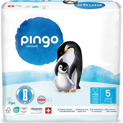 Pingo Ökowindeln (Gr. 5, Tragepack, 36 Stk.) Pingo Ökowindeln (Gr. 5, Tragepack, 36 Stk.)