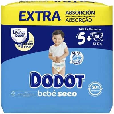 Dodot Baby Dry T5+ Windeln - 56 Stück Dodot Baby Dry T5+ Windeln - 56 Stück