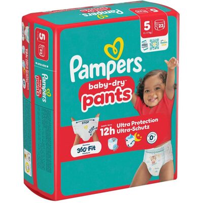 Pampers Baby Dry Pants Gr.5 Junior 11-17kg Windeln Single Pack 23 Stück (Gr. 5, 23 Stk.) Pampers Baby Dry Pants Gr.5 Junior 11-17kg Windeln Single Pack 23 Stück (Gr. 5, 23 Stk.)