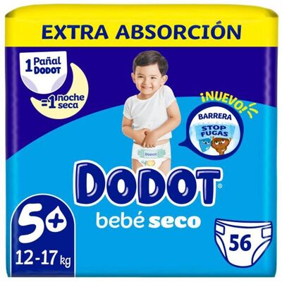 Dodot Baby Dry T5+ Windeln - 56 Stück Dodot Baby Dry T5+ Windeln - 56 Stück