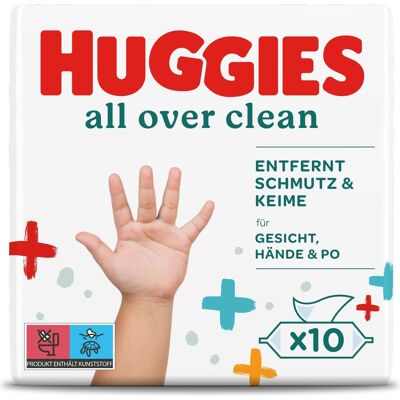 Huggies All Over Clean 10×56 – frische Babytücher Huggies All Over Clean 10×56 – frische Babytücher