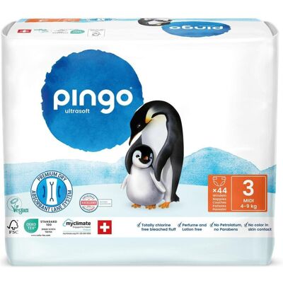2x Pingo Ökowindeln (Gr. 3, Tragepack, 44 Stk.) 2x Pingo Ökowindeln (Gr. 3, Tragepack, 44 Stk.)