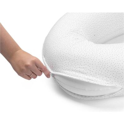 Doomoo, Stillkissen, Softy Nursing Pillow Cover, silver dots Doomoo, Stillkissen, Softy Nursing Pillow Cover, silver dots
