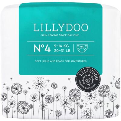 Lillydoo Lillyd.Windeln 9+kg Gr.4 25ST (25 Stk.) Lillydoo Lillyd.Windeln 9+kg Gr.4 25ST (25 Stk.)