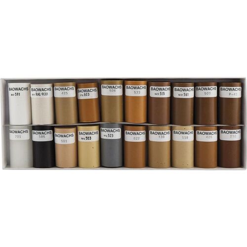 Bao, Holz, Weichwachs Halbstangen 20 Farben, Holzkitt, Holzwachs, Parkett, Laminat