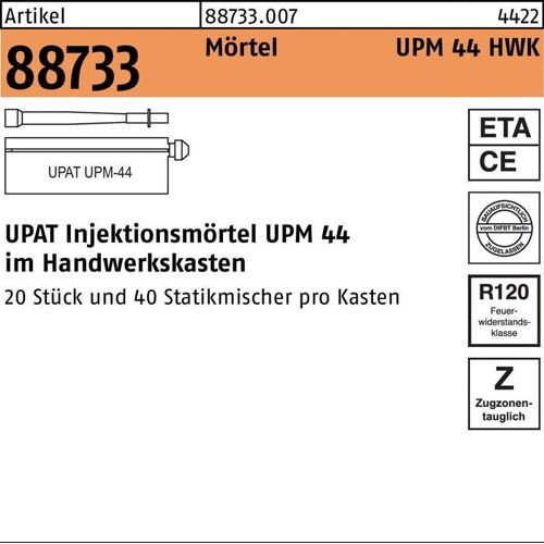 Upat, Spachtelmasse + Mörtel, ART 88733 Verbundmörtel UPM 44 im Handwerkskasten S
