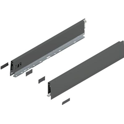 Blum, Schubladenauszüge, Set di spondine Merivobox 470M 500 mm grigio orion opaco 07003922 Blum, Schubladenauszüge, Set di spondine Merivobox 470M 500 mm grigio orion opaco 07003922