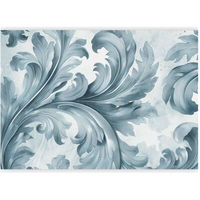 Artgeist, Tapete, Fototapete - Stone Baroque Ornaments in Light Shades of Gray-Blue (100 x 70 cm) Artgeist, Tapete, Fototapete - Stone Baroque Ornaments in Light Shades of Gray-Blue (100 x 70 cm)