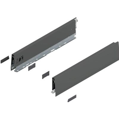 Blum, Schubladenauszüge, Set di spondine Merivobox 470M 400 mm grigio orion opaco 08069452 Blum, Schubladenauszüge, Set di spondine Merivobox 470M 400 mm grigio orion opaco 08069452