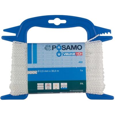 Magni, Seil, PA-Seil gefl. weiss 6,0mmx20m auf Kz-Haspel (20 m) Magni, Seil, PA-Seil gefl. weiss 6,0mmx20m auf Kz-Haspel (20 m)
