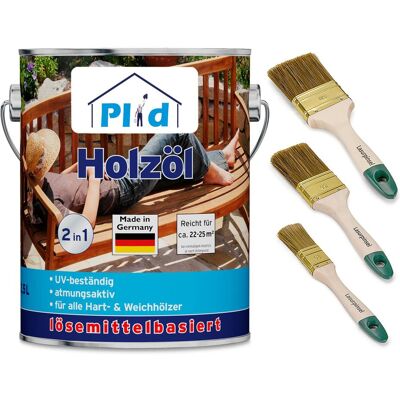Plid - Holzschutz + Holzpflege - 2,5L - ca.25m² - Wood care oil Plid - Holzschutz + Holzpflege - 2,5L - ca.25m² - Wood care oil