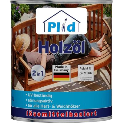 Plid, Holzschutz + Holzpflege, Holzöl 1L, für ca. 10m² / Holzschutz Pflegeöl Gartenmöbelholzöl (Teak, 1 l) Plid, Holzschutz + Holzpflege, Holzöl 1L, für ca. 10m² / Holzschutz Pflegeöl Gartenmöbelholzöl (Teak, 1 l)