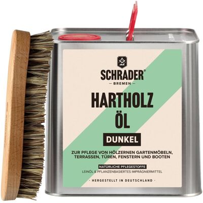 Schrader, Holzschutz + Holzpflege, Terrassenöl dunkel 2,5 mit Reinigungsbürste (Dunkel, 2.50 l) Schrader, Holzschutz + Holzpflege, Terrassenöl dunkel 2,5 mit Reinigungsbürste (Dunkel, 2.50 l)