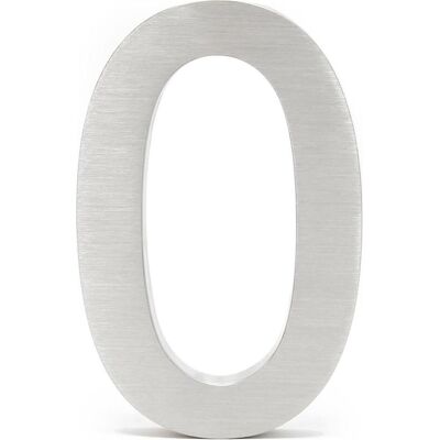 Wiltec, Hausnummer + Türschild, Hausnummer 0 Edelstahl Hausnummer modern 3D-Design rostfrei Wiltec, Hausnummer + Türschild, Hausnummer 0 Edelstahl Hausnummer modern 3D-Design rostfrei