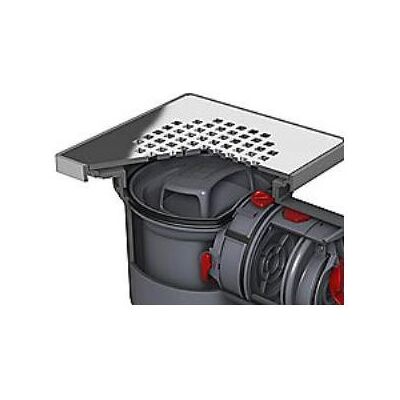 ACO, Zubehör Sanitärinstallation, Junior kaelderafløb m.hv.lukke - 110mm. med 2 klapper og rustfri rist ACO, Zubehör Sanitärinstallation, Junior kaelderafløb m.hv.lukke - 110mm. med 2 klapper og rustfri rist