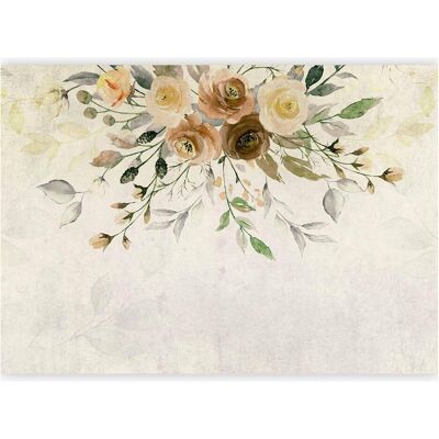 Artgeist, Tapete, Fototapete - Summer bloom - retro floral motif with flowers and leaves with patterns (100 x 70 cm) Artgeist, Tapete, Fototapete - Summer bloom - retro floral motif with flowers and leaves with patterns (100 x 70 cm)