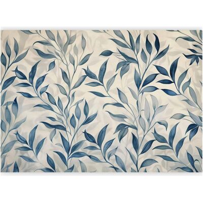 Artgeist, Tapete, Fototapete - Leaves in Blue Colors Delicate Botanical Motif (400 x 280 cm) Artgeist, Tapete, Fototapete - Leaves in Blue Colors Delicate Botanical Motif (400 x 280 cm)