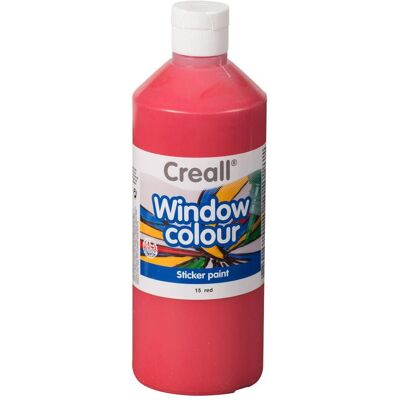 Creall, Künstlerfarbe + Bastelfarbe, Raamverf Rood, 500ml (500 ml) Creall, Künstlerfarbe + Bastelfarbe, Raamverf Rood, 500ml (500 ml)