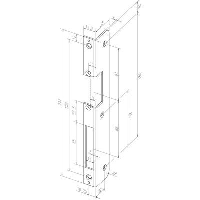 Assa Abloy, Türgriff + Türgarnitur, Schliessblech 502 EST DIN-R -------50235-05 (Schliessblech) Assa Abloy, Türgriff + Türgarnitur, Schliessblech 502 EST DIN-R -------50235-05 (Schliessblech)