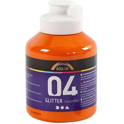 A-Color Acrylfarbe - orange - Glitzer - Malen A-Color Acrylfarbe - orange - Glitzer - Malen