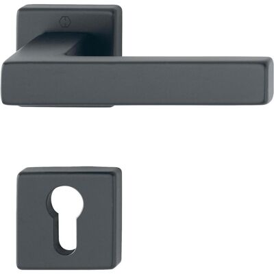Hoppe, Türgriff + Türgarnitur, Drückergarnitur AUSTIN - auf Rosette PZ, Aluminium schwarz (Türgriff) Hoppe, Türgriff + Türgarnitur, Drückergarnitur AUSTIN - auf Rosette PZ, Aluminium schwarz (Türgriff)