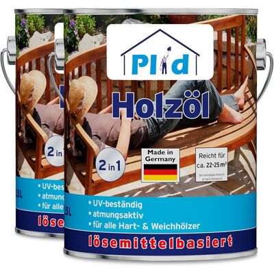 Plid, Holzschutz + Holzpflege, Holzöl 5L, für ca. 50m² / Holzschutz Imprägnier Pflegeöl Gartenmöbel (Bankirai, 5 l) Plid, Holzschutz + Holzpflege, Holzöl 5L, für ca. 50m² / Holzschutz Imprägnier Pflegeöl Gartenmöbel (Bankirai, 5 l)