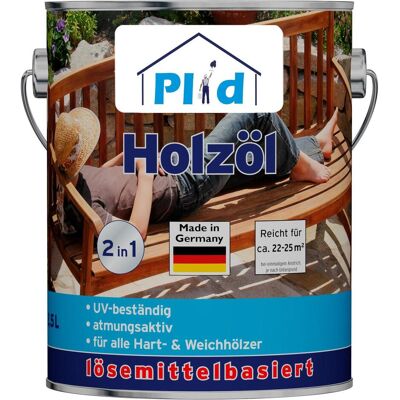 Plid Premium Holzöl 2,5l für ca. 25m² - Holzschutz & Pflege Plid Premium Holzöl 2,5l für ca. 25m² - Holzschutz & Pflege