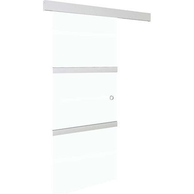 vidaXL Schiebetür mit weichen Stoppern ESG Glas und Aluminium - Schiebetür vidaXL Schiebetür mit weichen Stoppern ESG Glas und Aluminium - Schiebetür